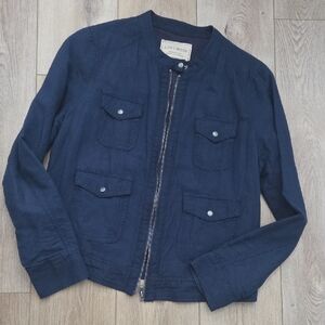 Navy Blue Jacket with Front Pockets